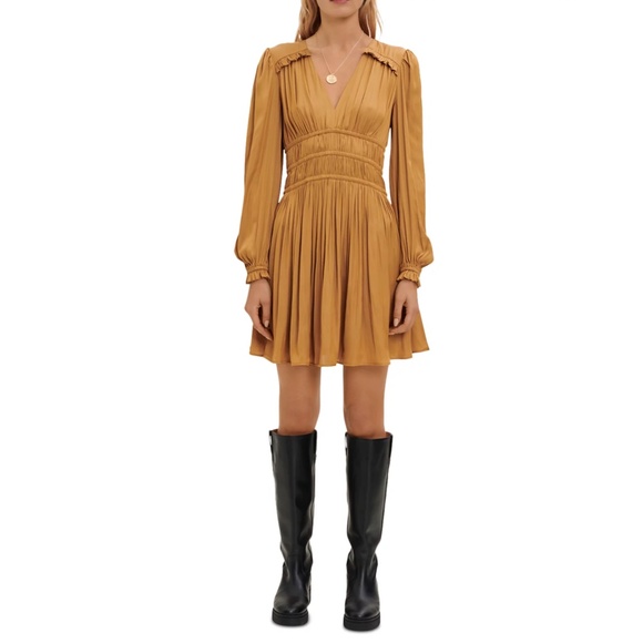 Rianne Smocked Satin Dress - Picture 3 of 5